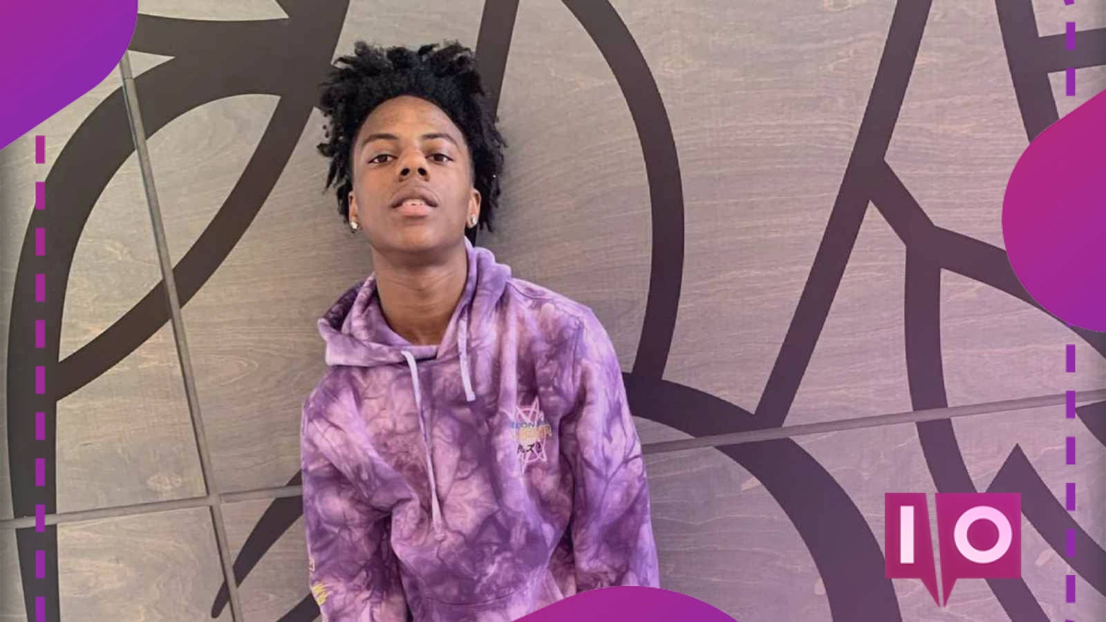 Ishowspeed, purple hoodie, curly hair, HD Desktop Wallpaper