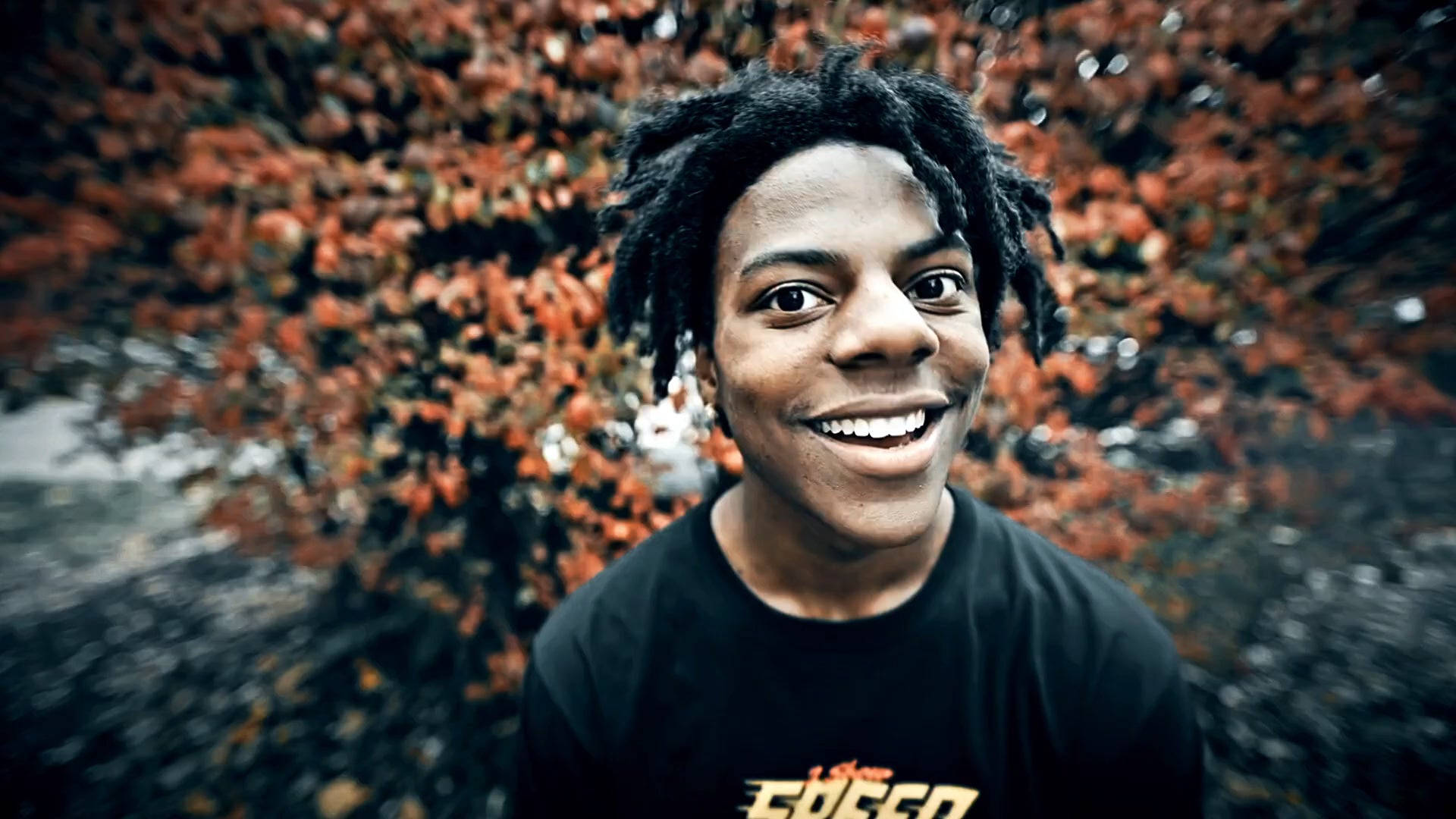 Ishowspeed, dreadlocks, autumnal foliage, Full HD Desktop Wallpaper