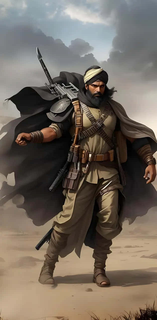 Islamic Warrior, turban, black cloak, HD Phone Wallpaper