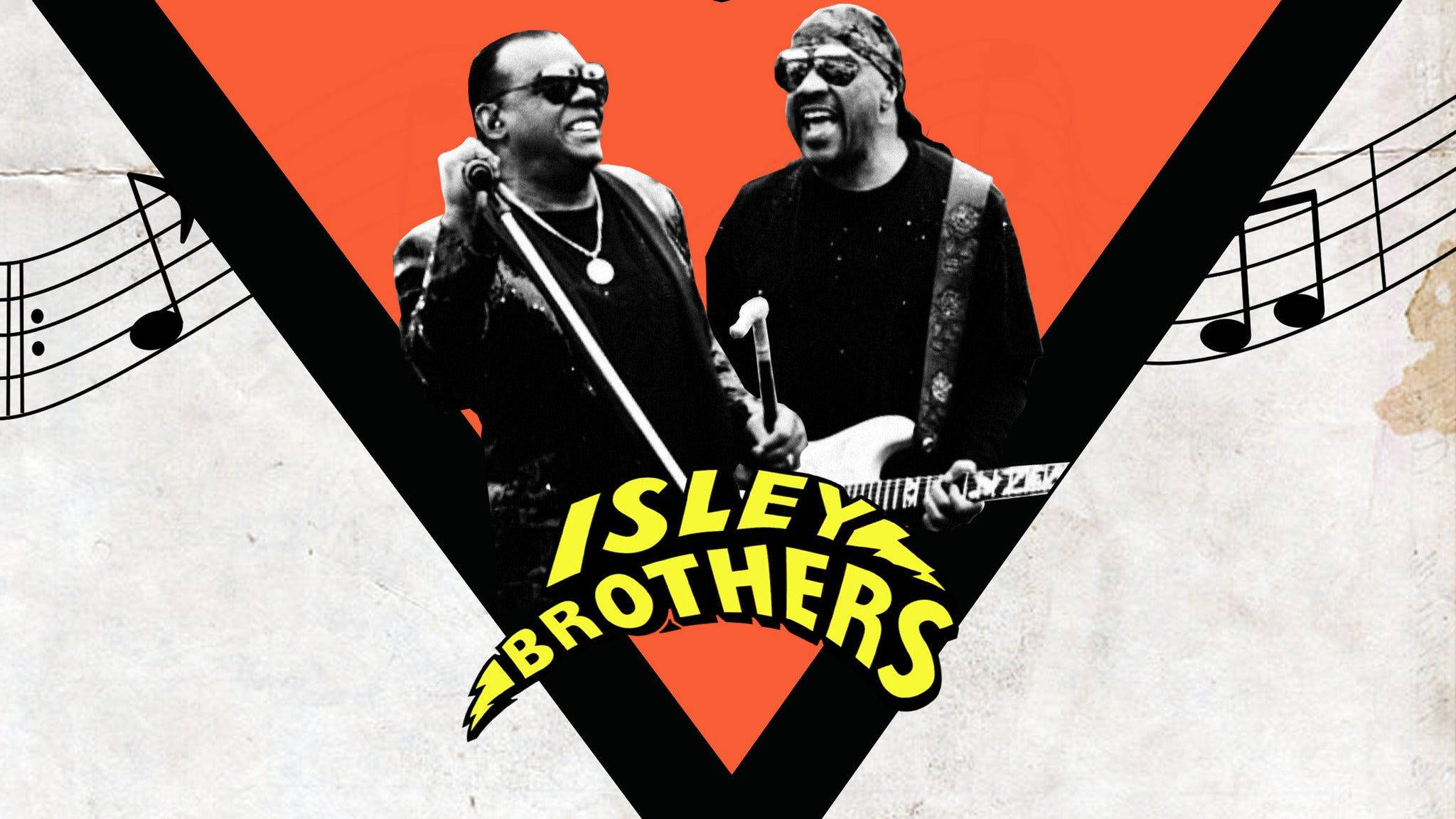 The Isley Brothers, 60th Anniversary Tour, orange and black geometric background, Full HD Desktop Wallpaper