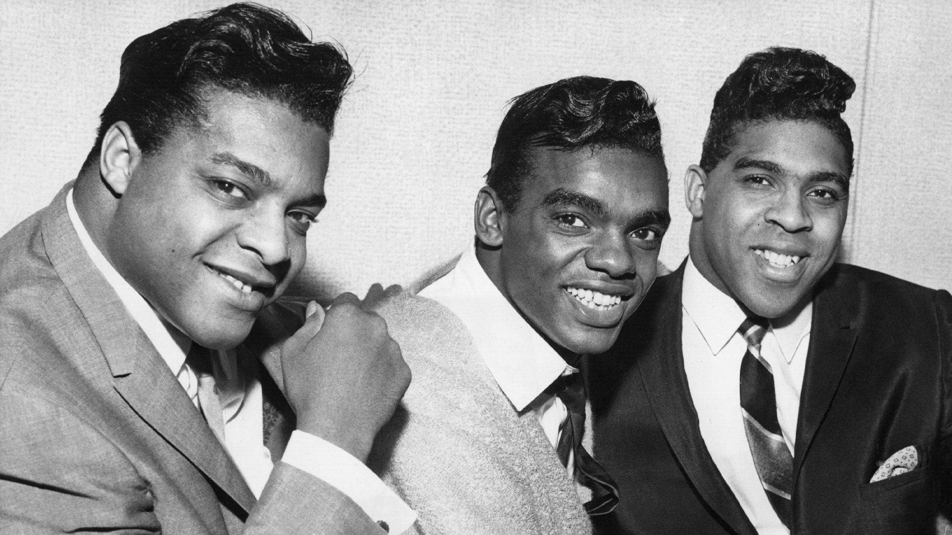The Isley Brothers, black-and-white portrait, sharp suits, Full HD Desktop Wallpaper