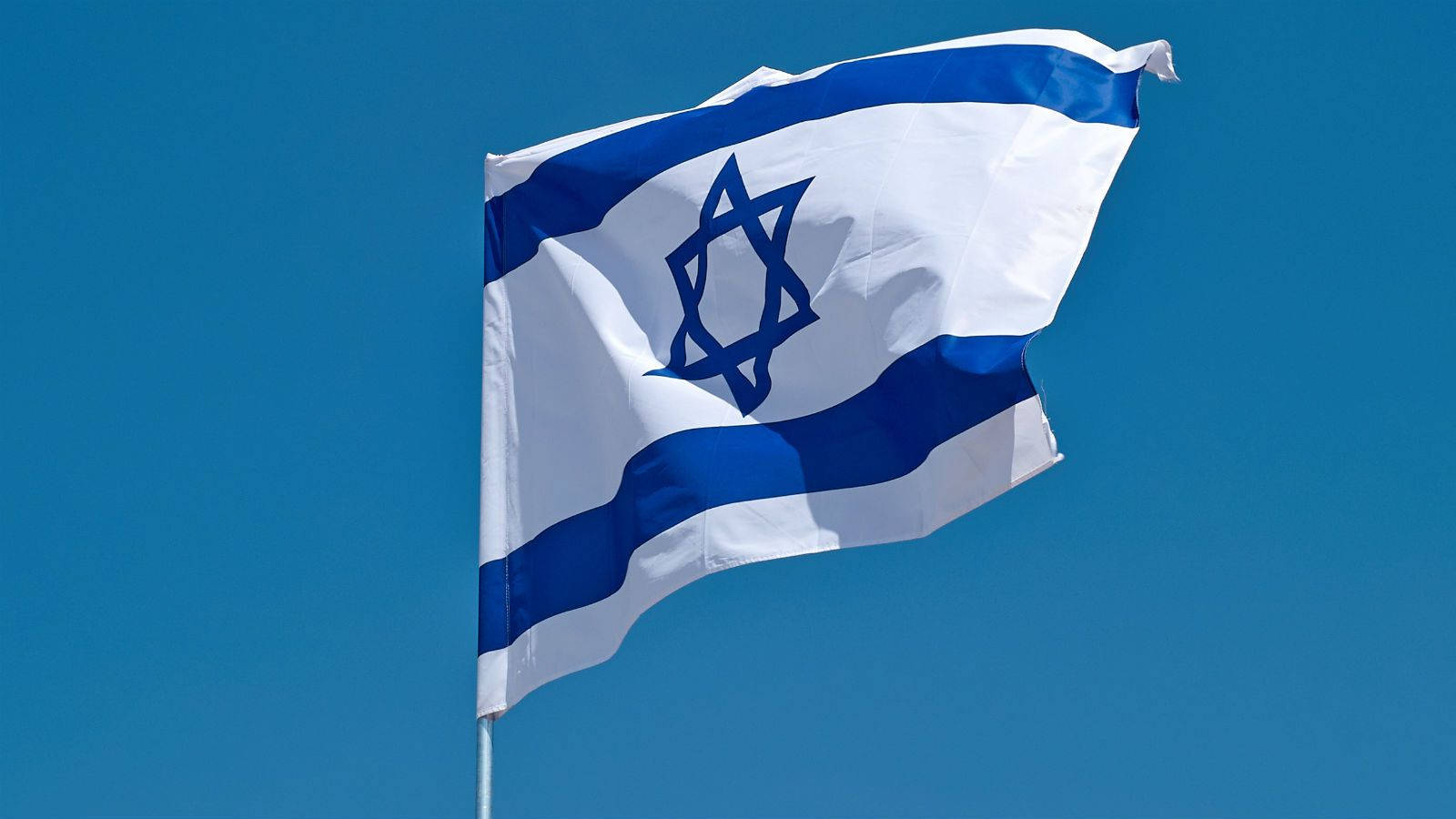 Israel flag, blue Star of David, stripes, HD Desktop Wallpaper