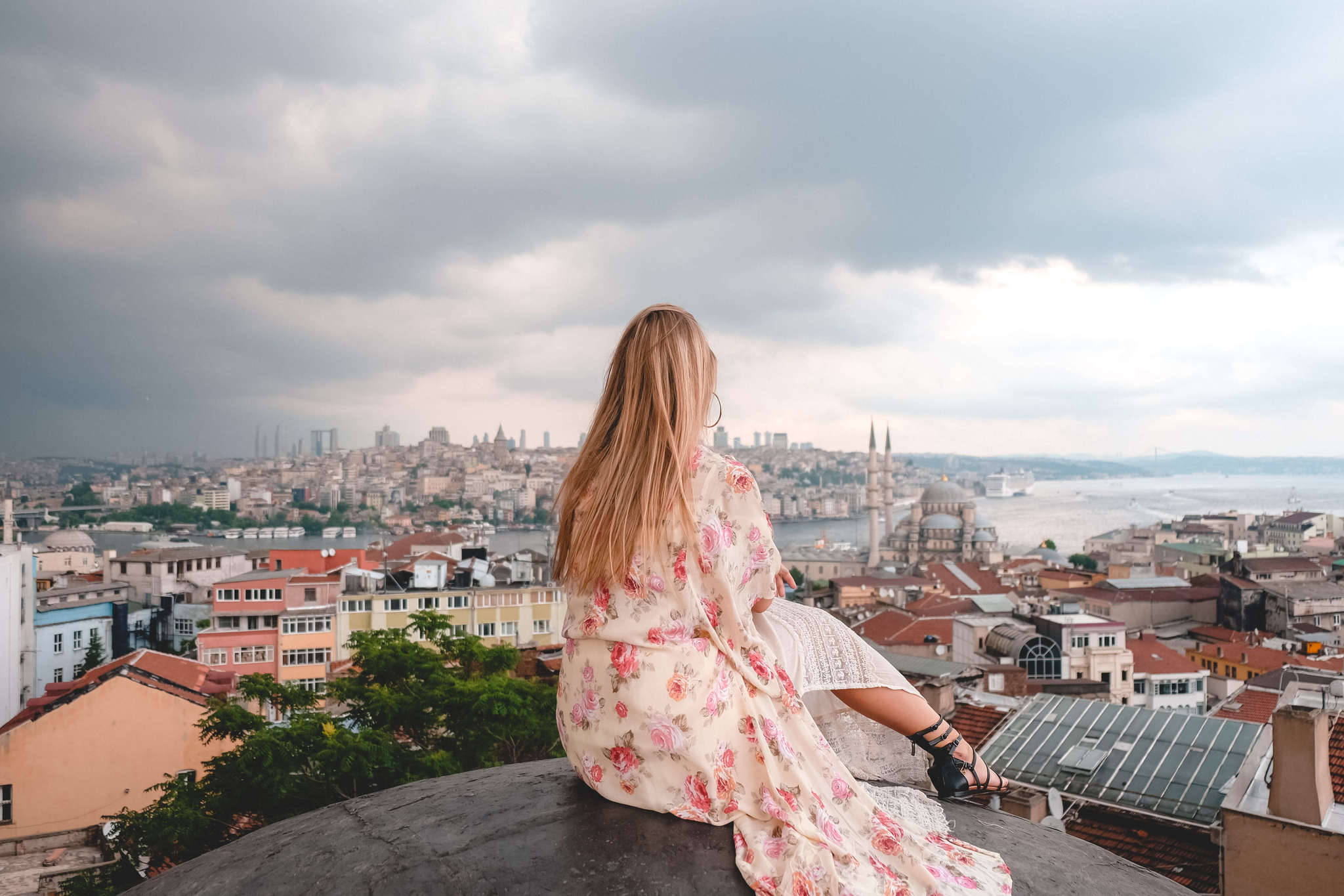 Istanbul, rooftop, cityscape, Full HD Desktop Wallpaper