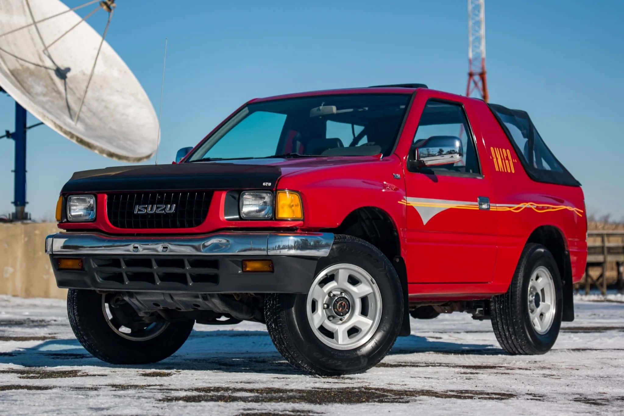 Isuzu Amigo, red, black roof, Full HD Desktop Wallpaper