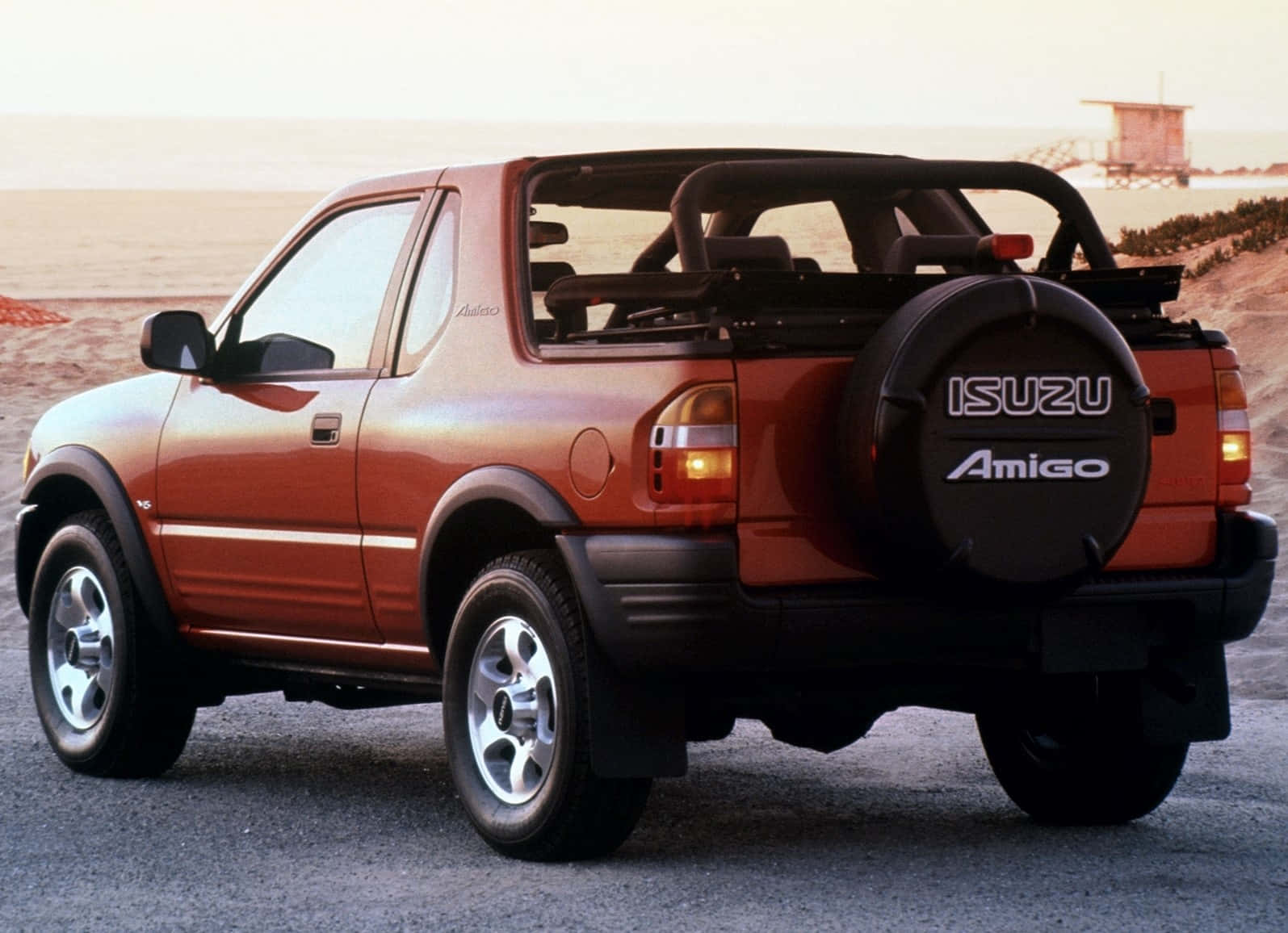 Isuzu Amigo, rusty orange, pickup truck, HD Desktop Wallpaper