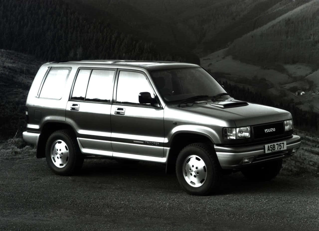 Isuzu Trooper, silver, gravel, HD Desktop Wallpaper