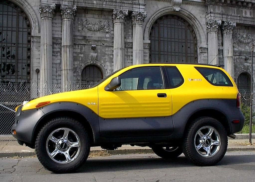 Isuzu Vehicross, bright yellow, black, SD Desktop Wallpaper