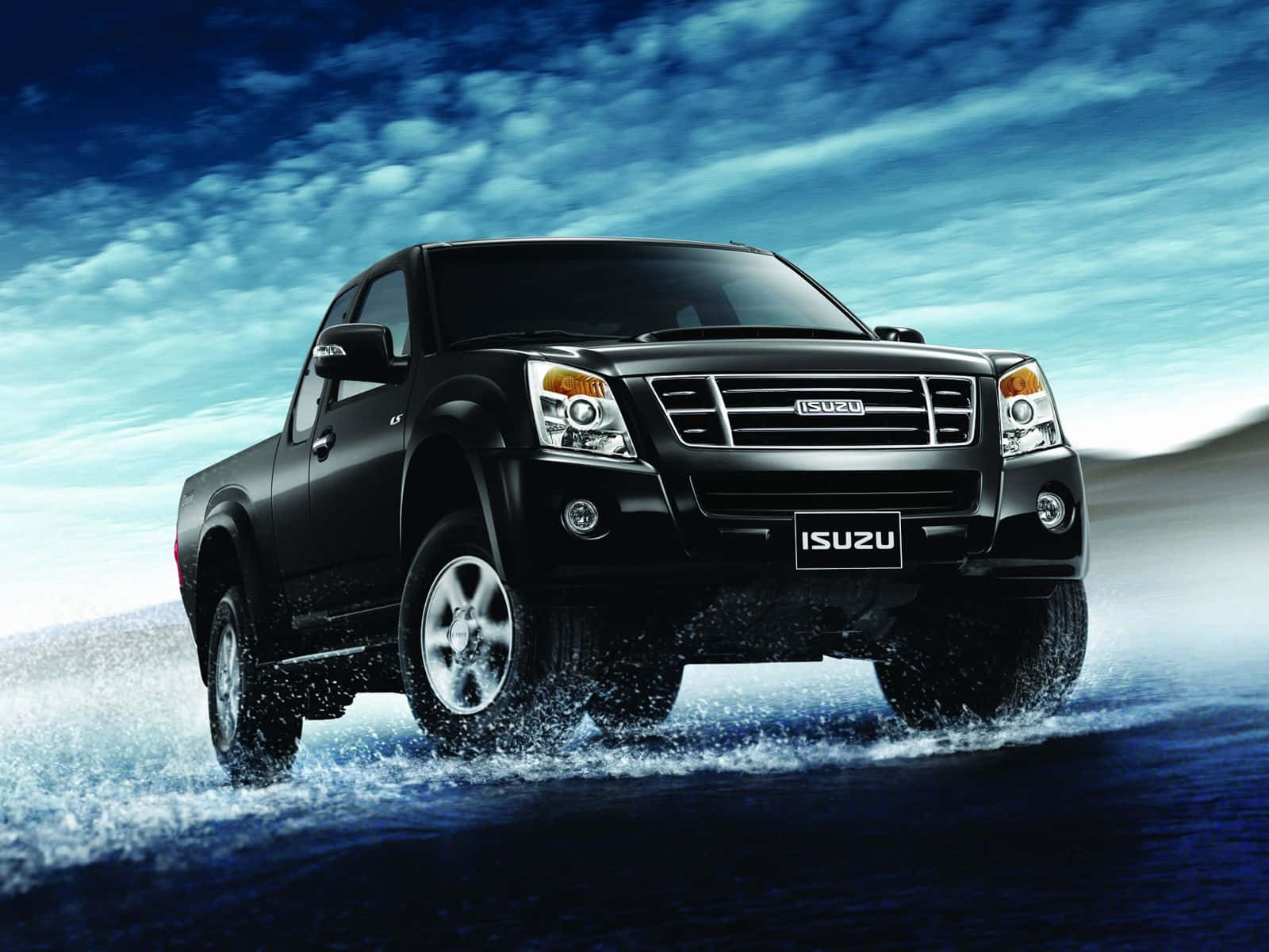 Isuzu, pickup truck, black, HD Desktop Wallpaper