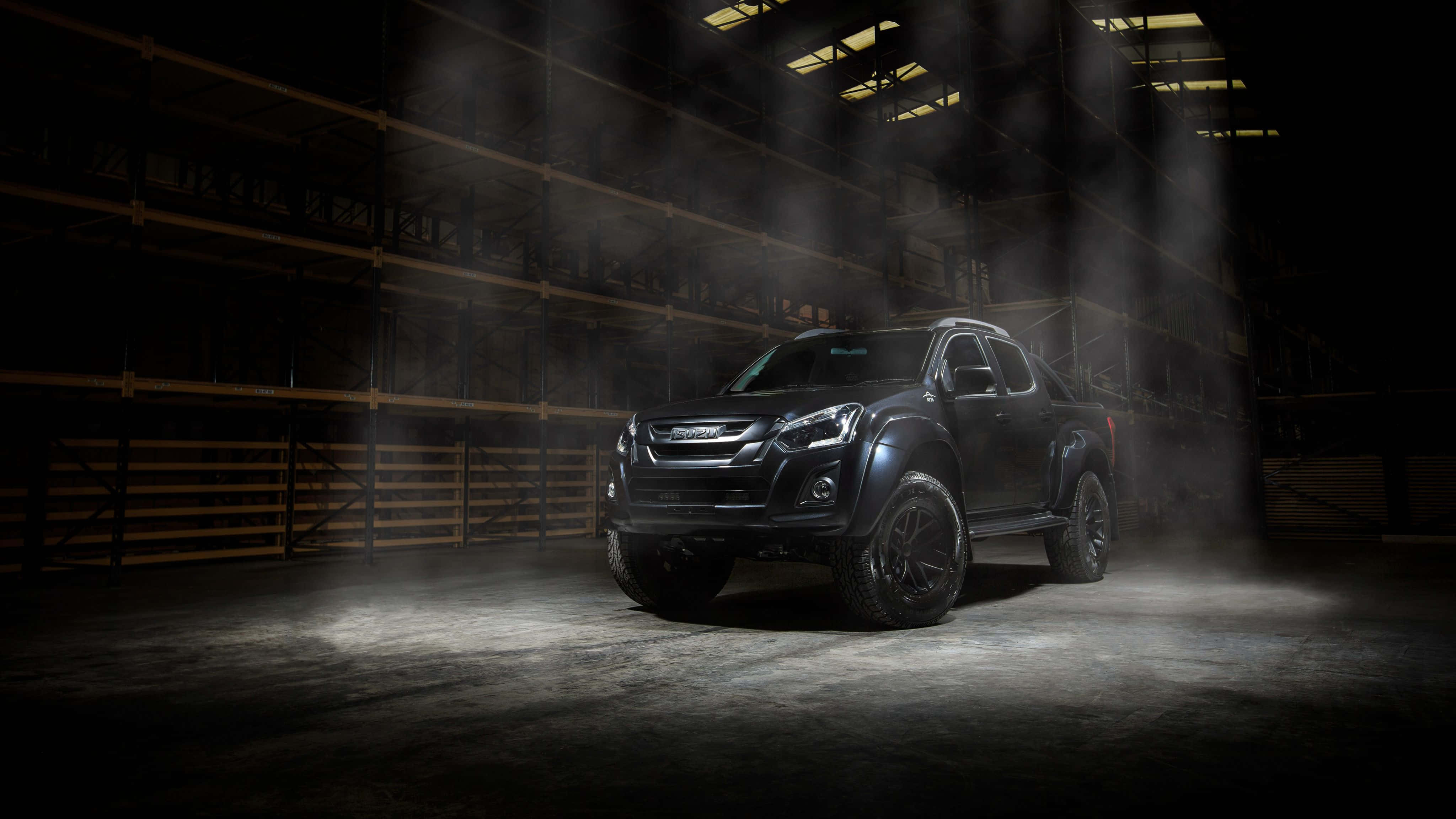 Isuzu, pickup truck, sleek black, 4K Desktop Wallpaper