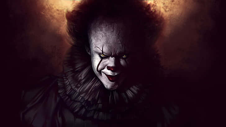 It 2017, clown, cracked white face, SD Desktop Wallpaper