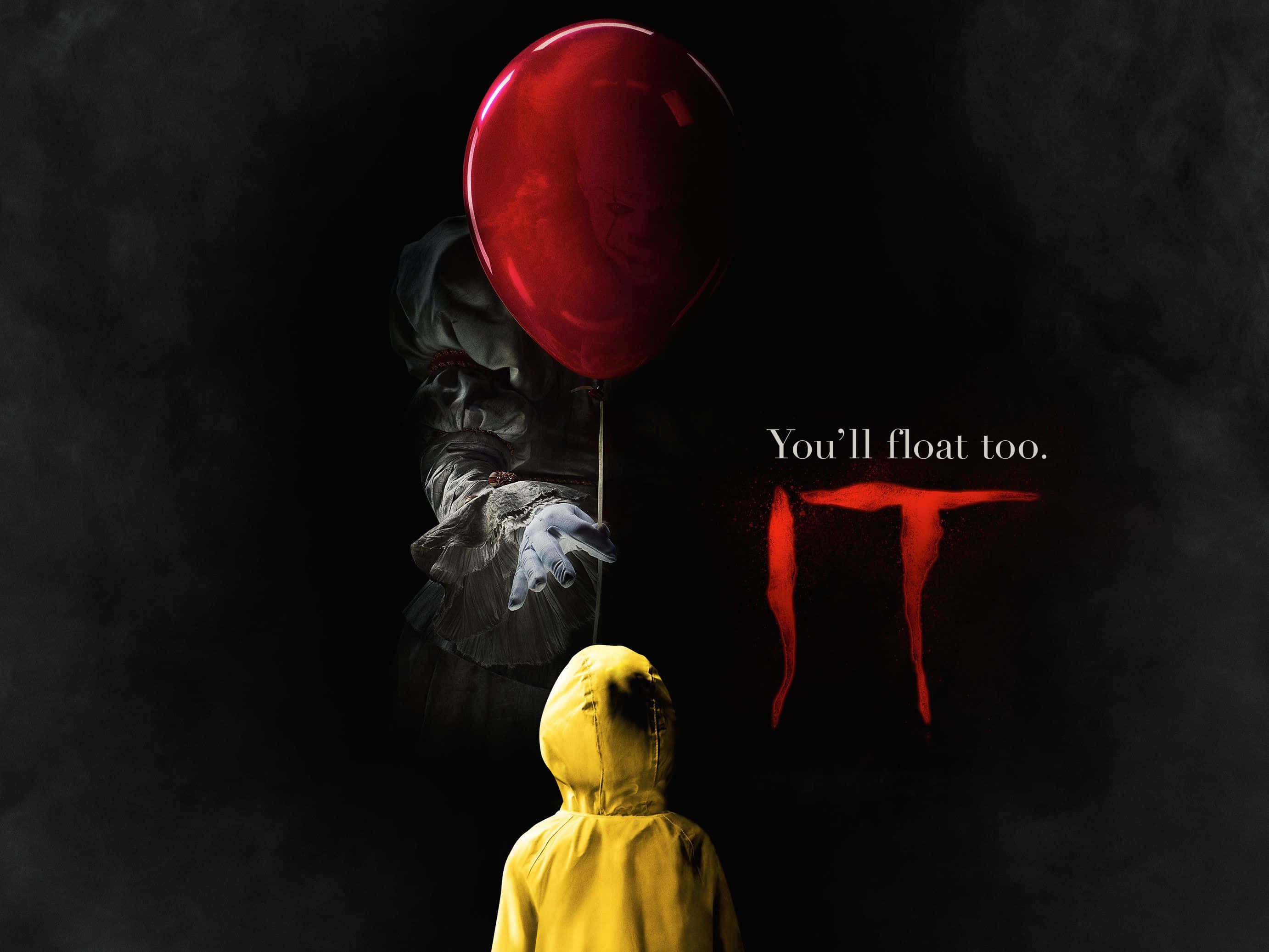 It 2017, clown, red balloon, 2K Desktop Wallpaper