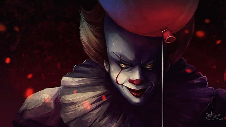 It 2017, clown, red balloon hat, SD Desktop Wallpaper