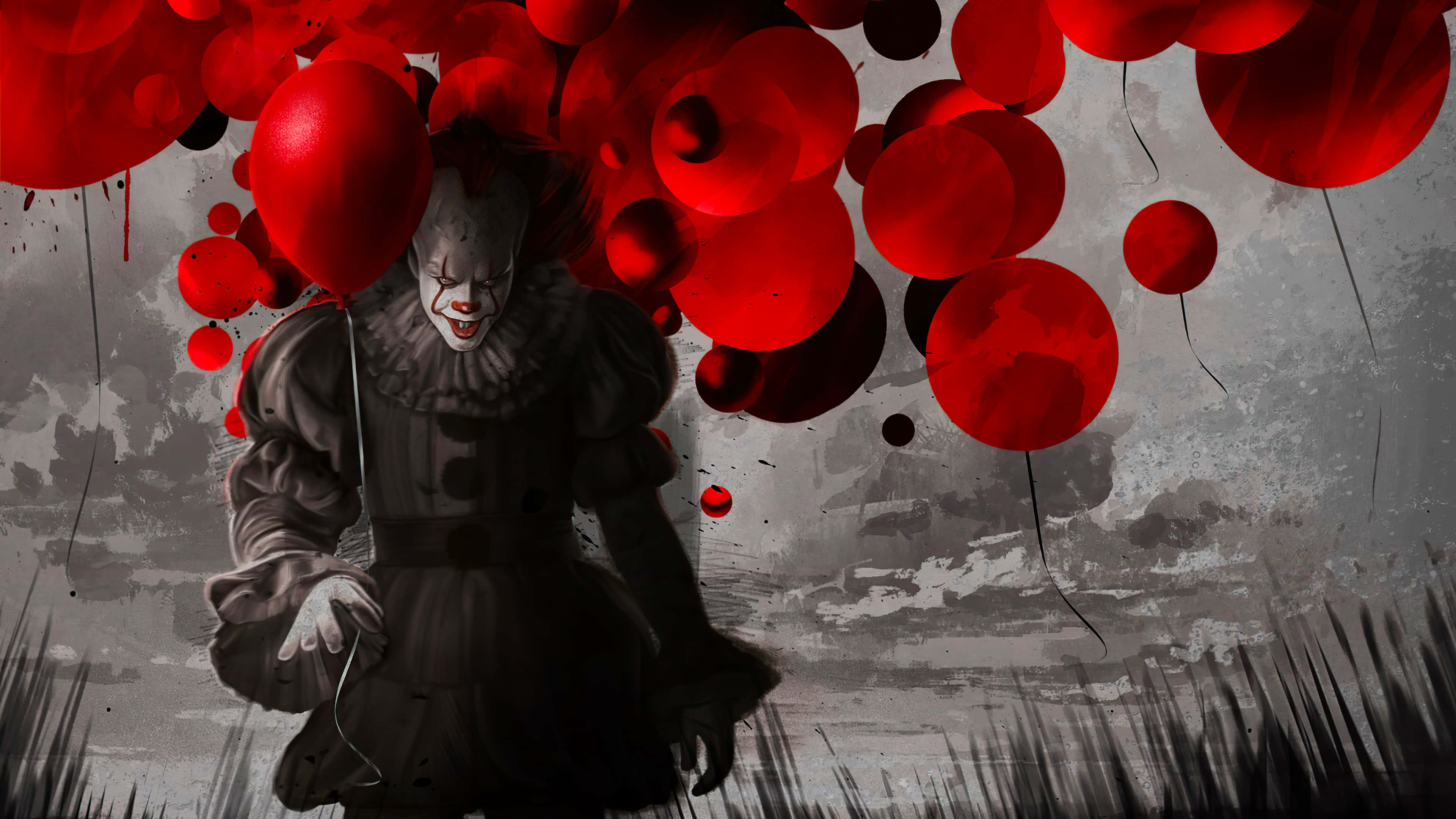 It 2017, clown, painted face, 4K Desktop Wallpaper
