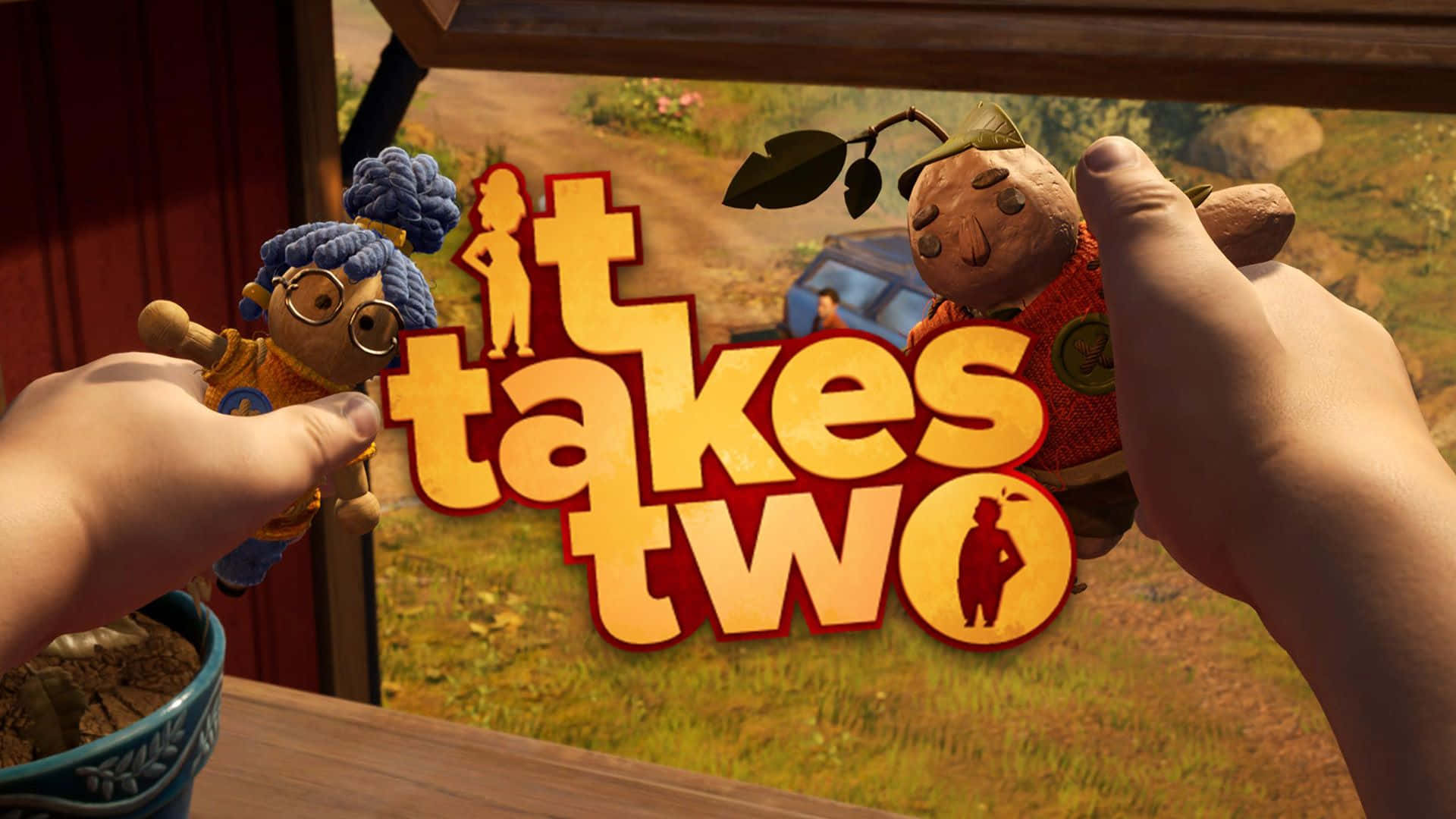 It Takes Two, plush toys, window, Full HD Desktop Wallpaper