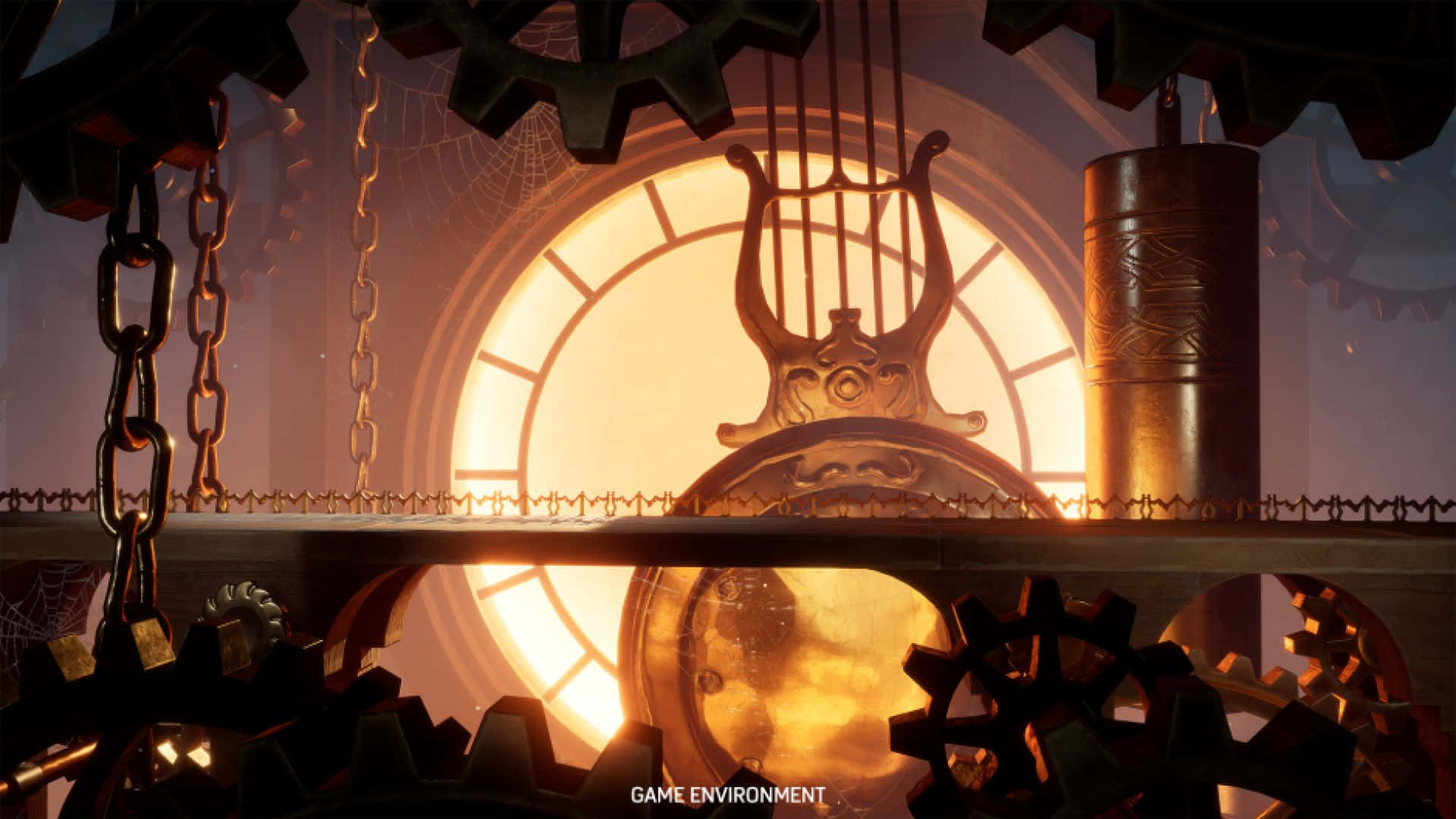 It Takes Two, steampunk clockwork mechanism, glowing gears, Full HD Desktop Wallpaper