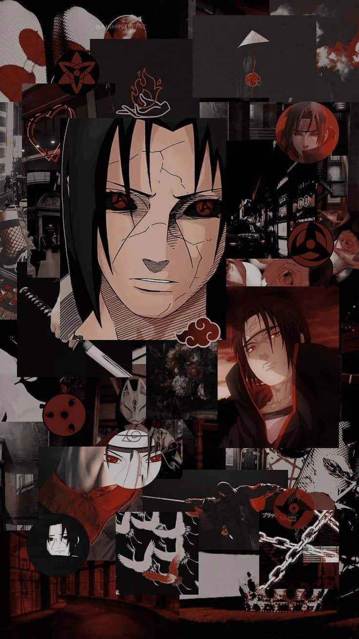 Itachi Aesthetic, cracked-faced character, red eyes, HD Phone Wallpaper