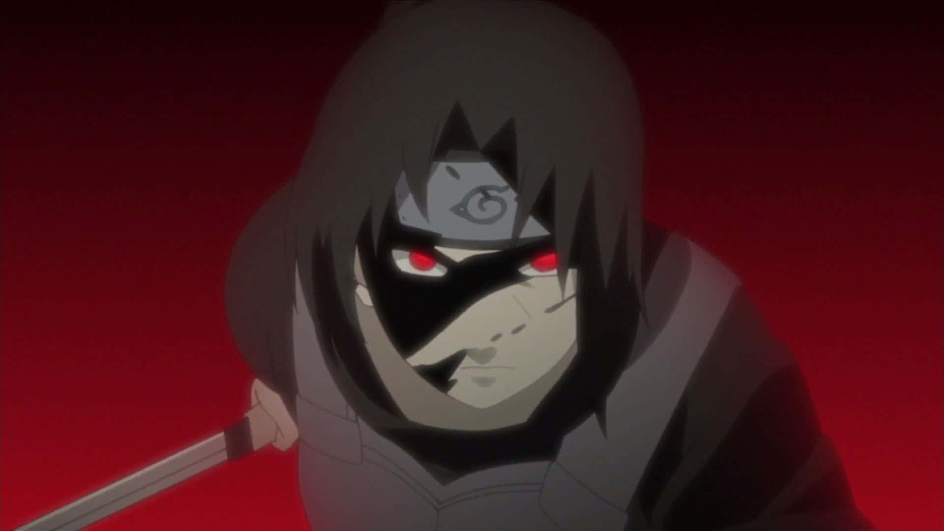 Itachi Aesthetic, masked anime ninja, glowing red eyes, Full HD Desktop Wallpaper