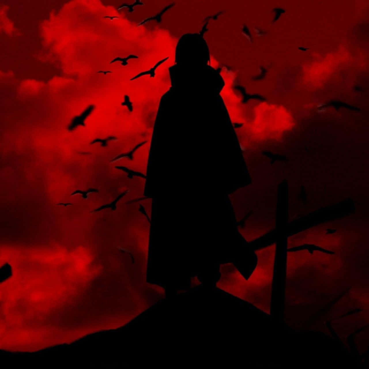 Itachi, cloaked figure, hill, HD Desktop Wallpaper