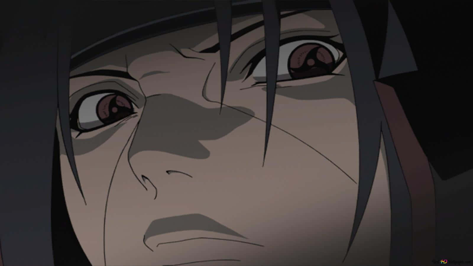 Itachi, Mangekyou Sharingan, red eyes, HD Desktop Wallpaper