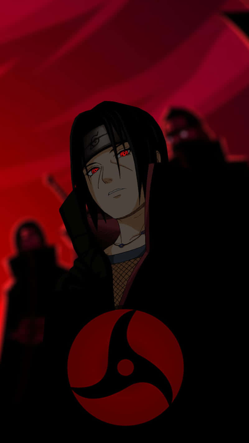 Itachi, Mangekyou Sharingan, red eyes, HD Phone Wallpaper