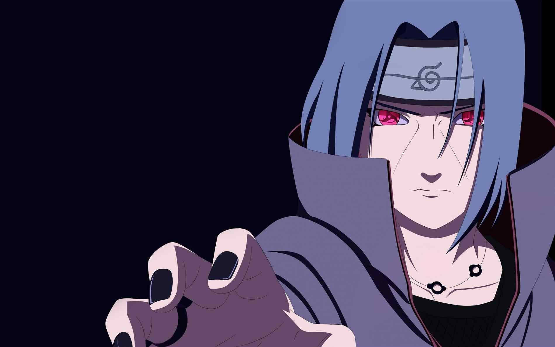 Purple Itachi Uchiha iPhone, Itachi Uchiha, blue hair, HD Desktop Wallpaper