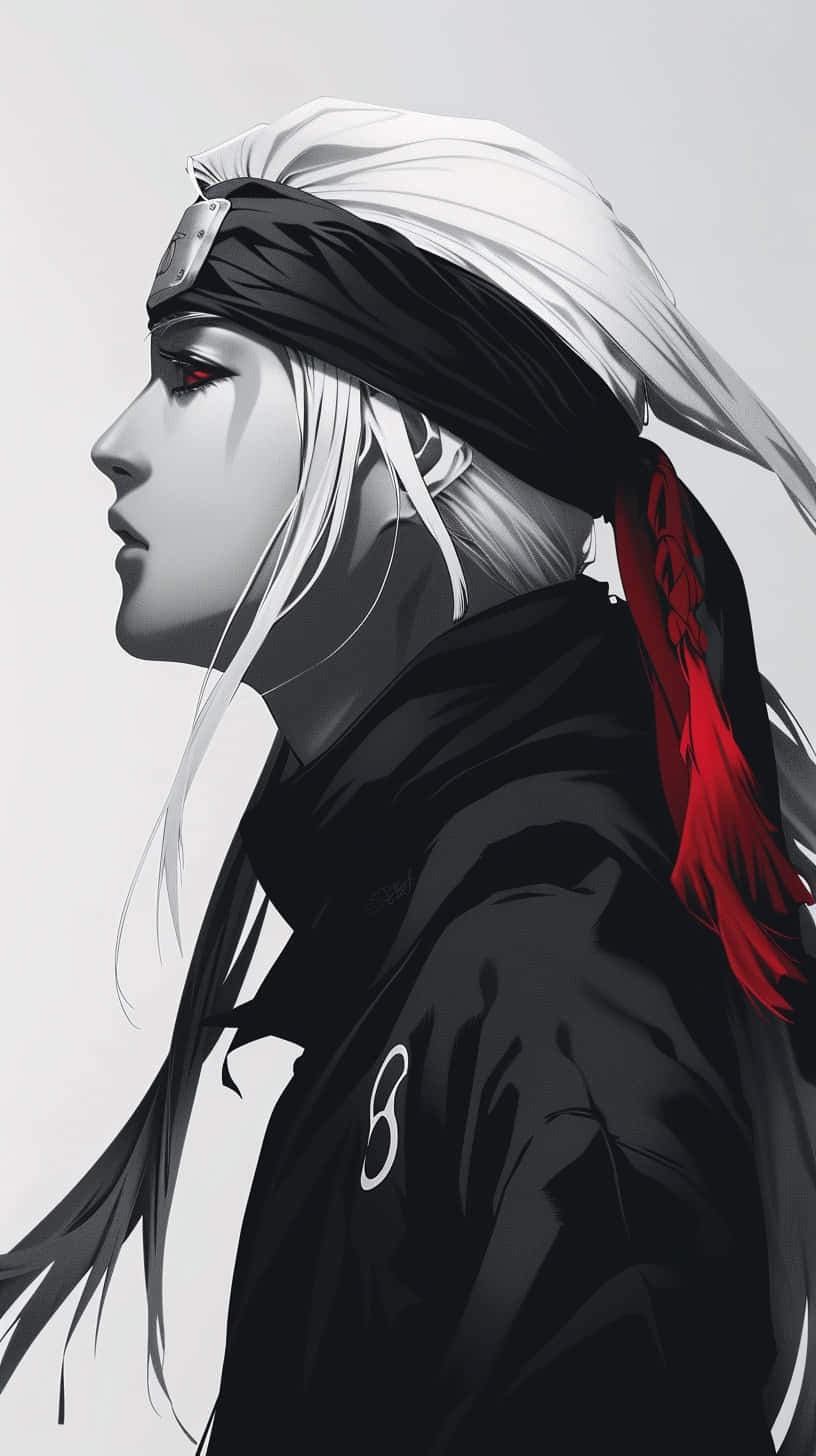 Itachi, white hair, red eyes, HD Phone Wallpaper