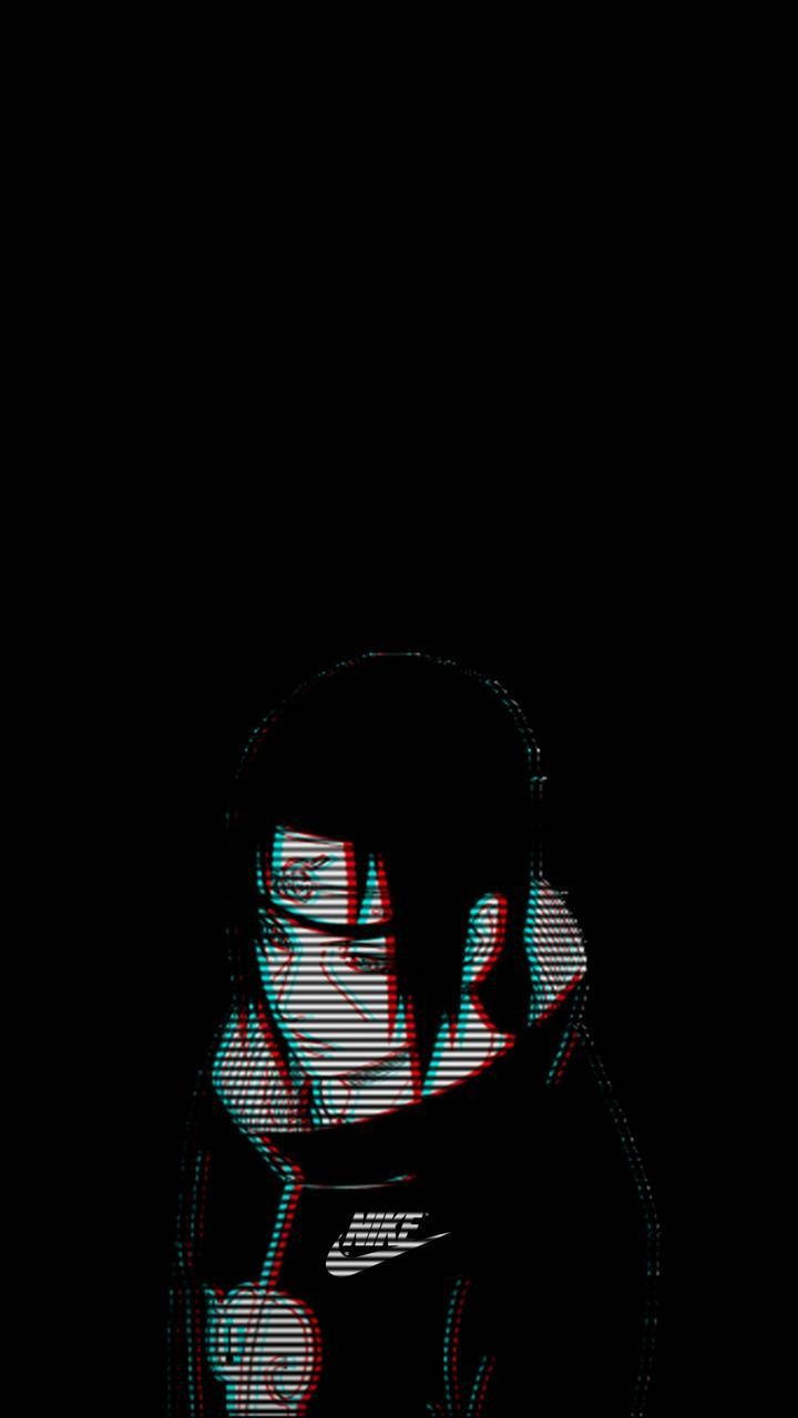 Itachi, black, glitch, HD Phone Wallpaper