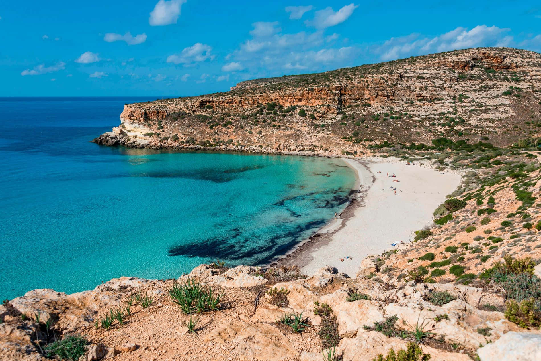 Italian Beach, turquoise waters, white sand beach, HD Desktop Wallpaper