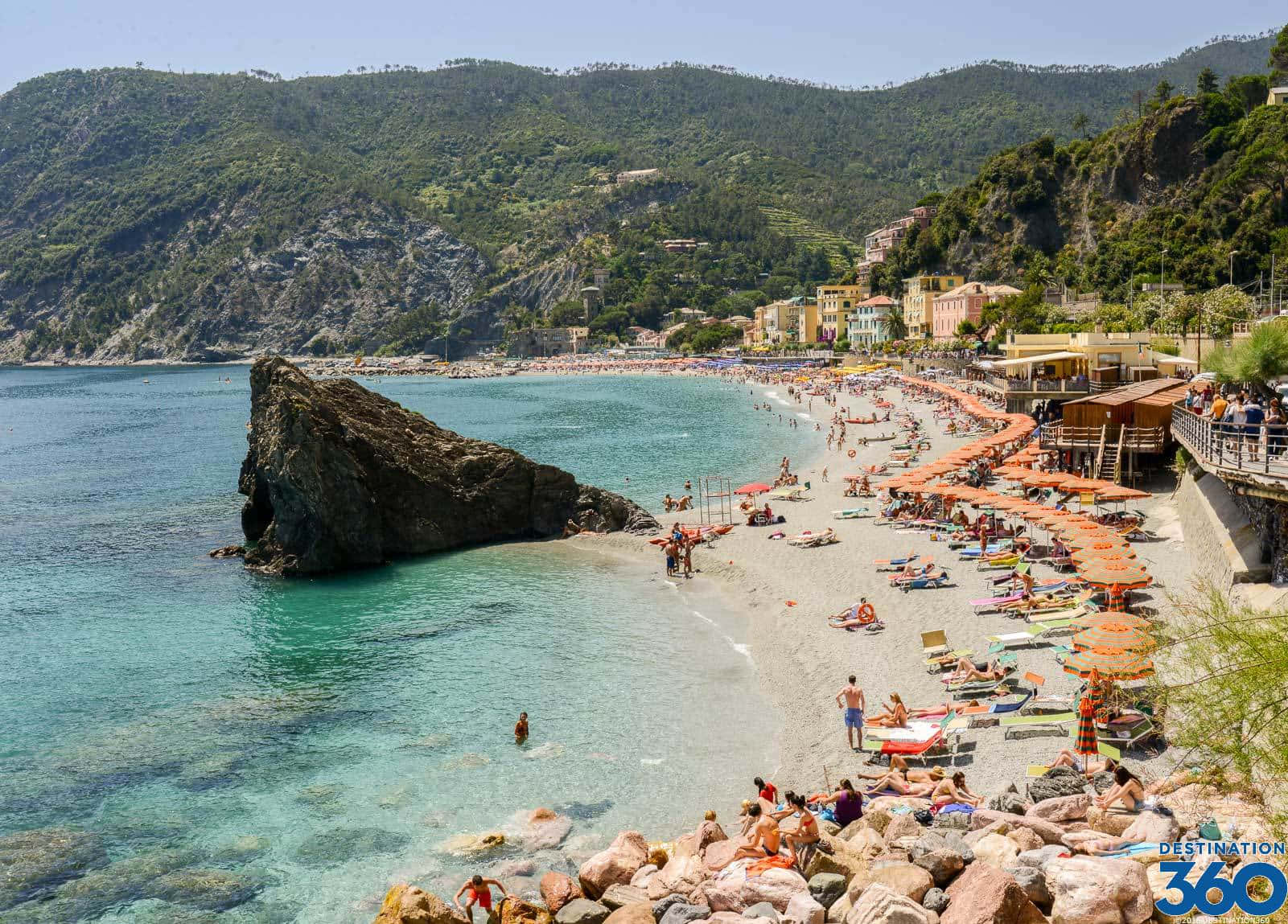 Italian Beach, turquoise water, rocky shores, HD Desktop Wallpaper