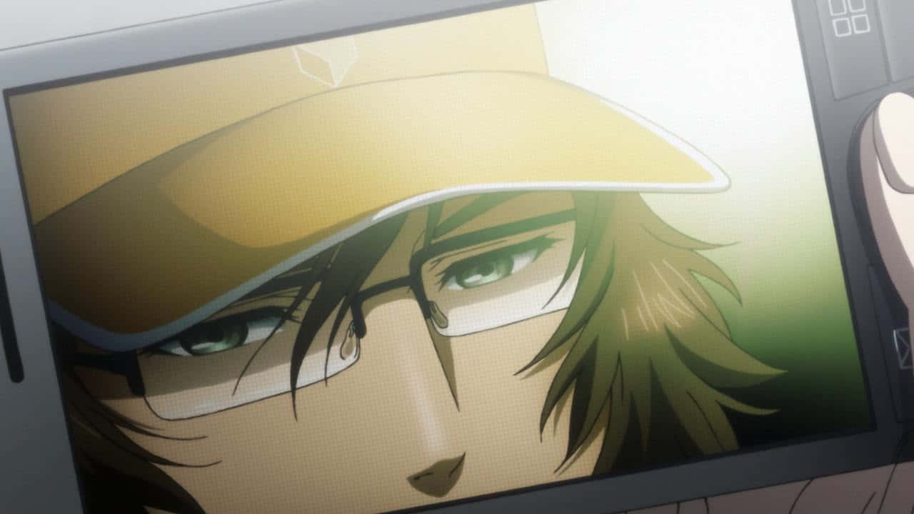 Itaru Hashida, green eyes, glasses, HD Desktop Wallpaper