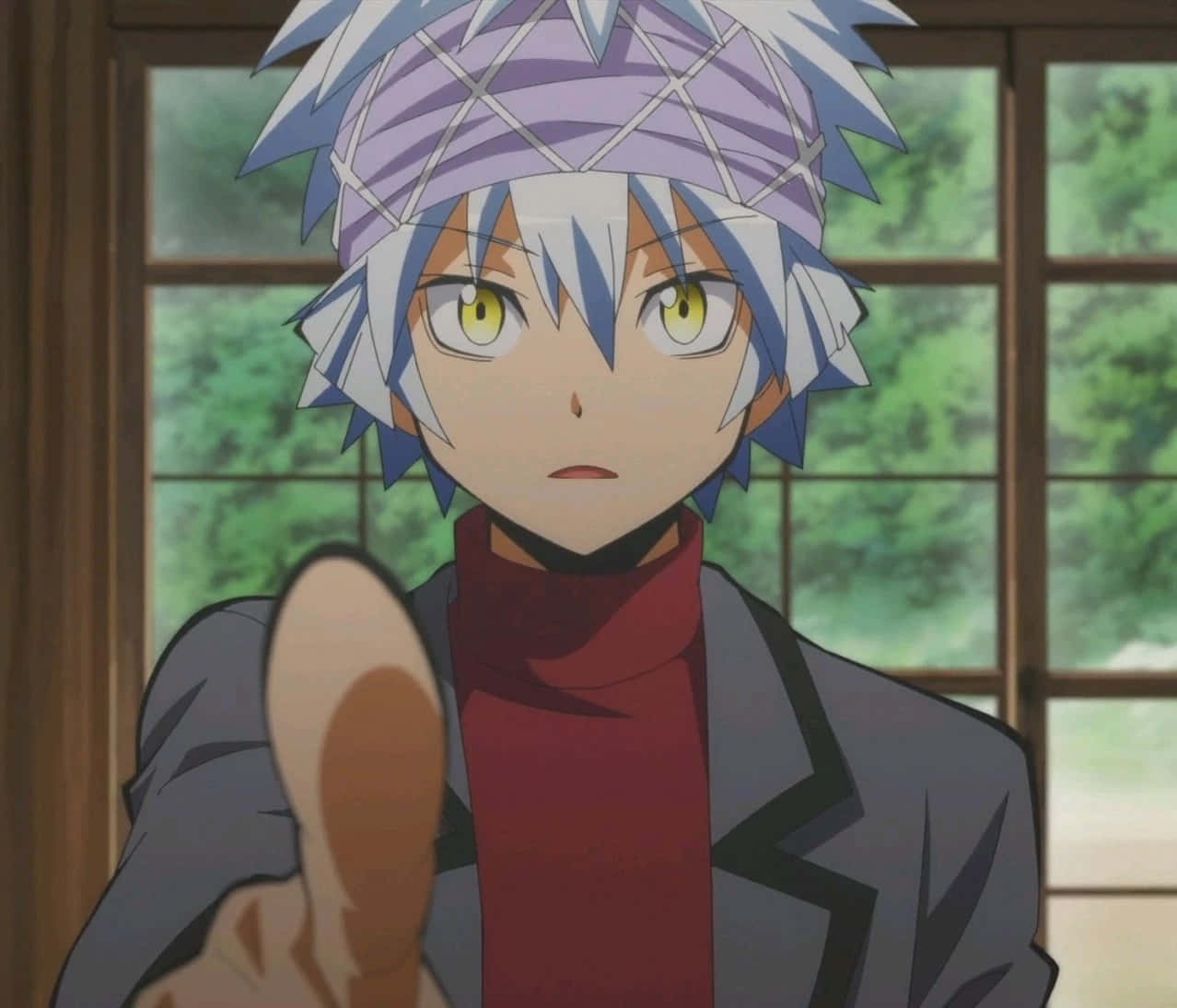 Itona Horibe, spiky-haired anime boy, yellow eyes, SD Desktop Wallpaper