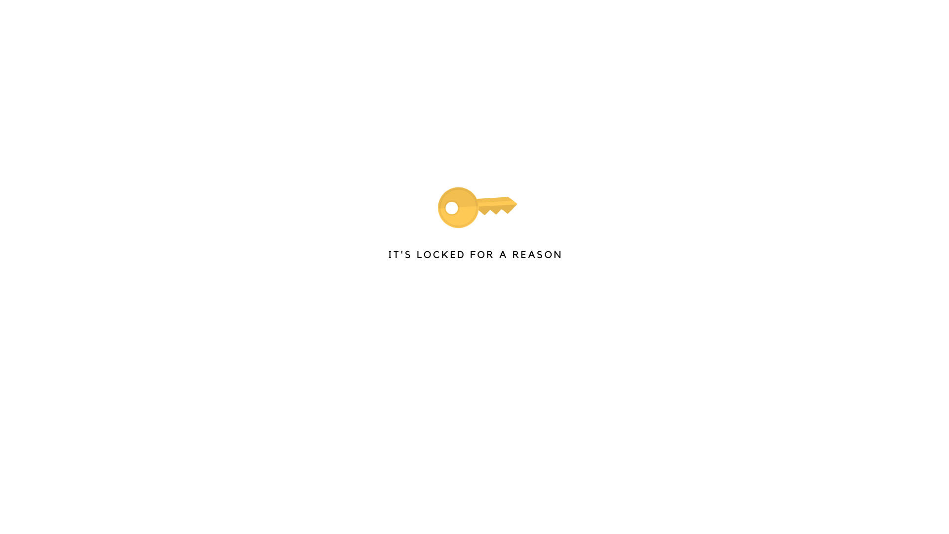 Its Locked For A Reason, golden key, white background, Full HD Desktop Wallpaper