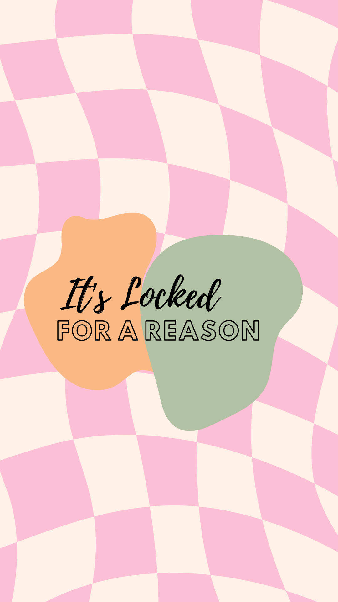 Its Locked For A Reason, pink, cream, Full HD Phone Wallpaper