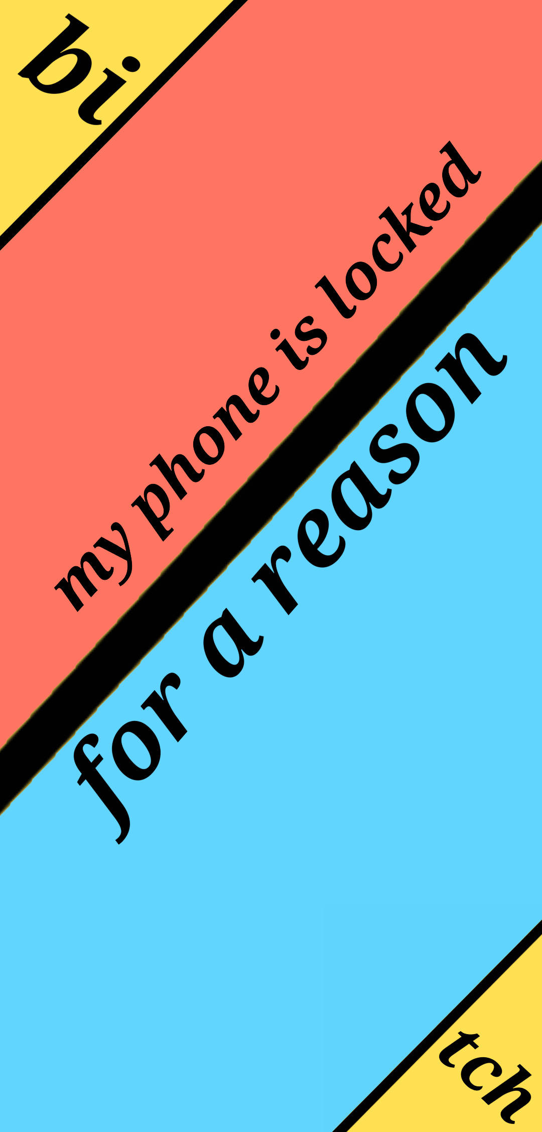 Its Locked For A Reason, yellow coral, cyan blue, Full HD Phone Wallpaper