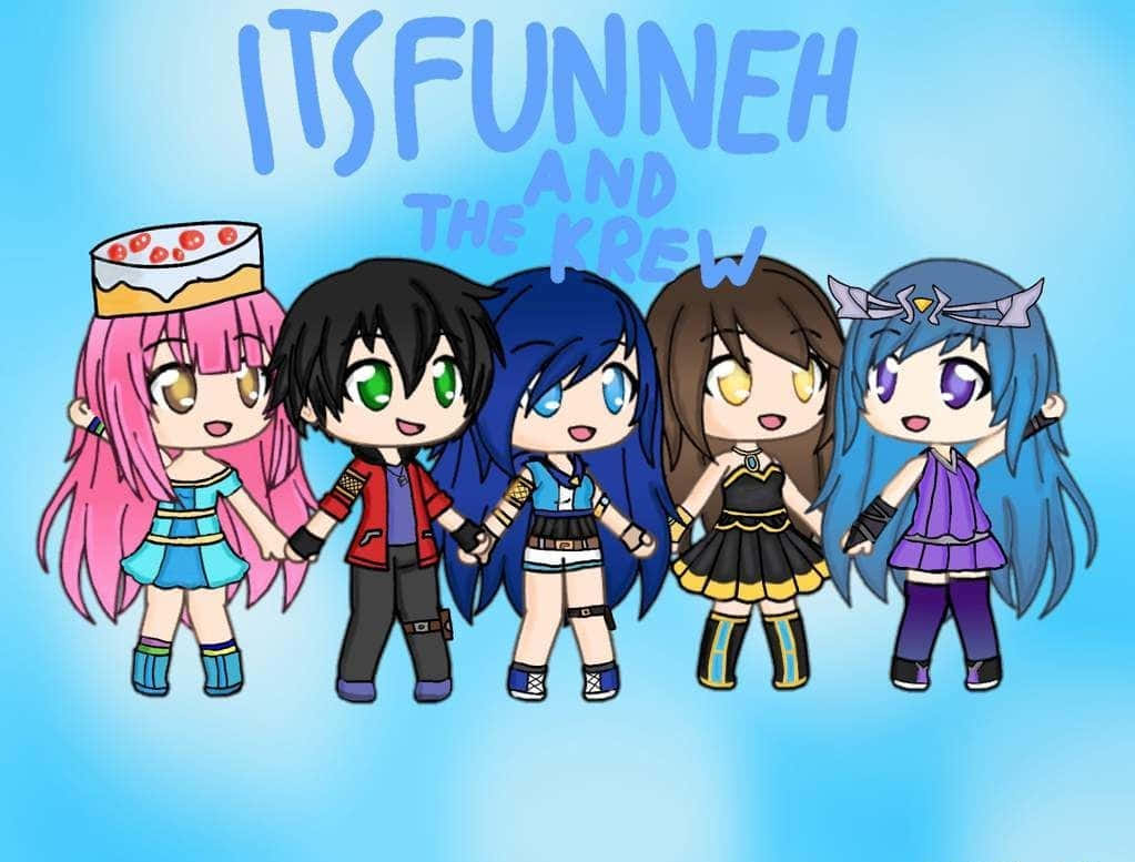 Itsfunneh, iPhone Lock Screen, chibi anime characters, SD Desktop Wallpaper