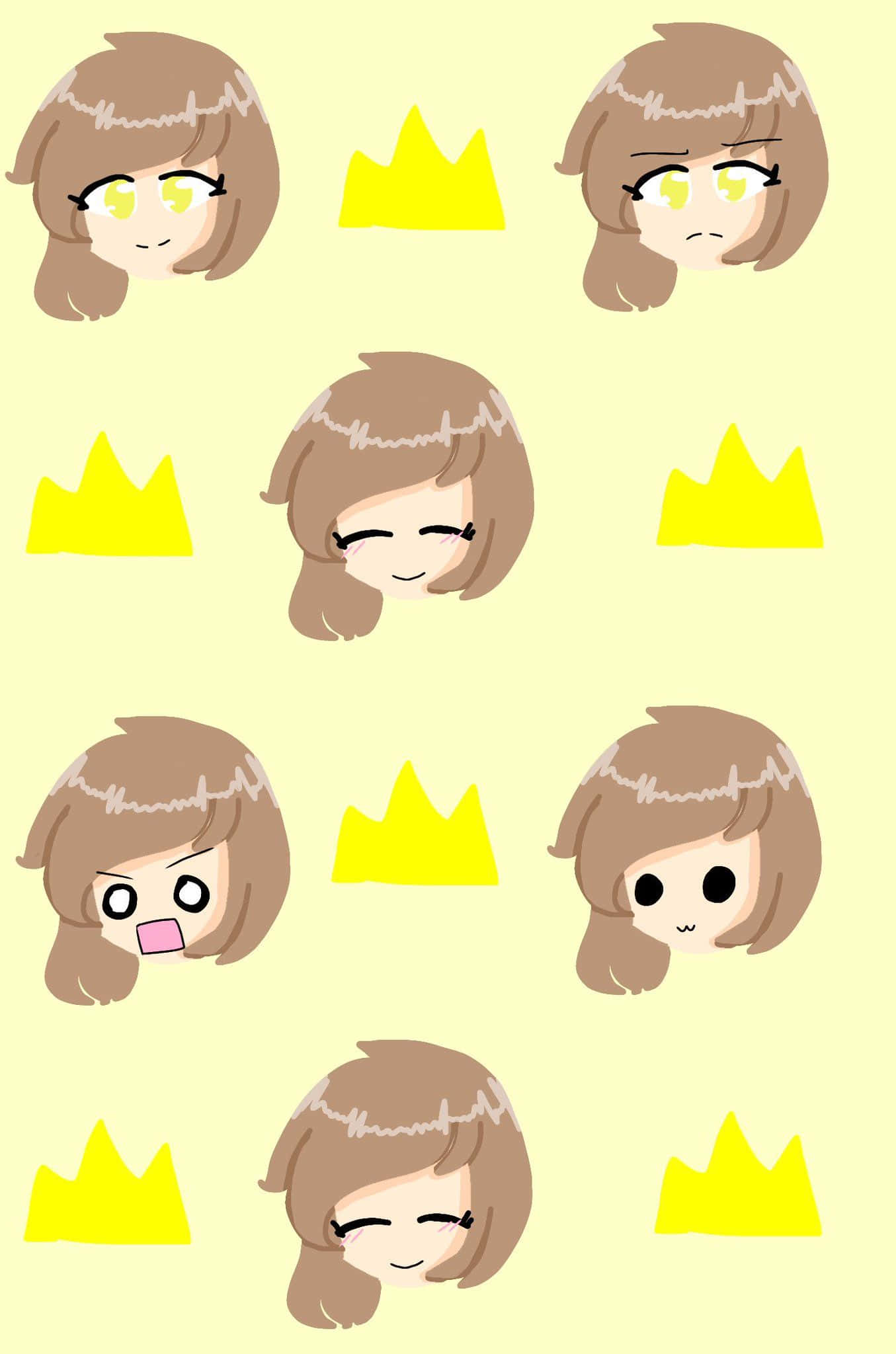 ItsFunneh, anime girl, brown hair, Full HD Phone Wallpaper