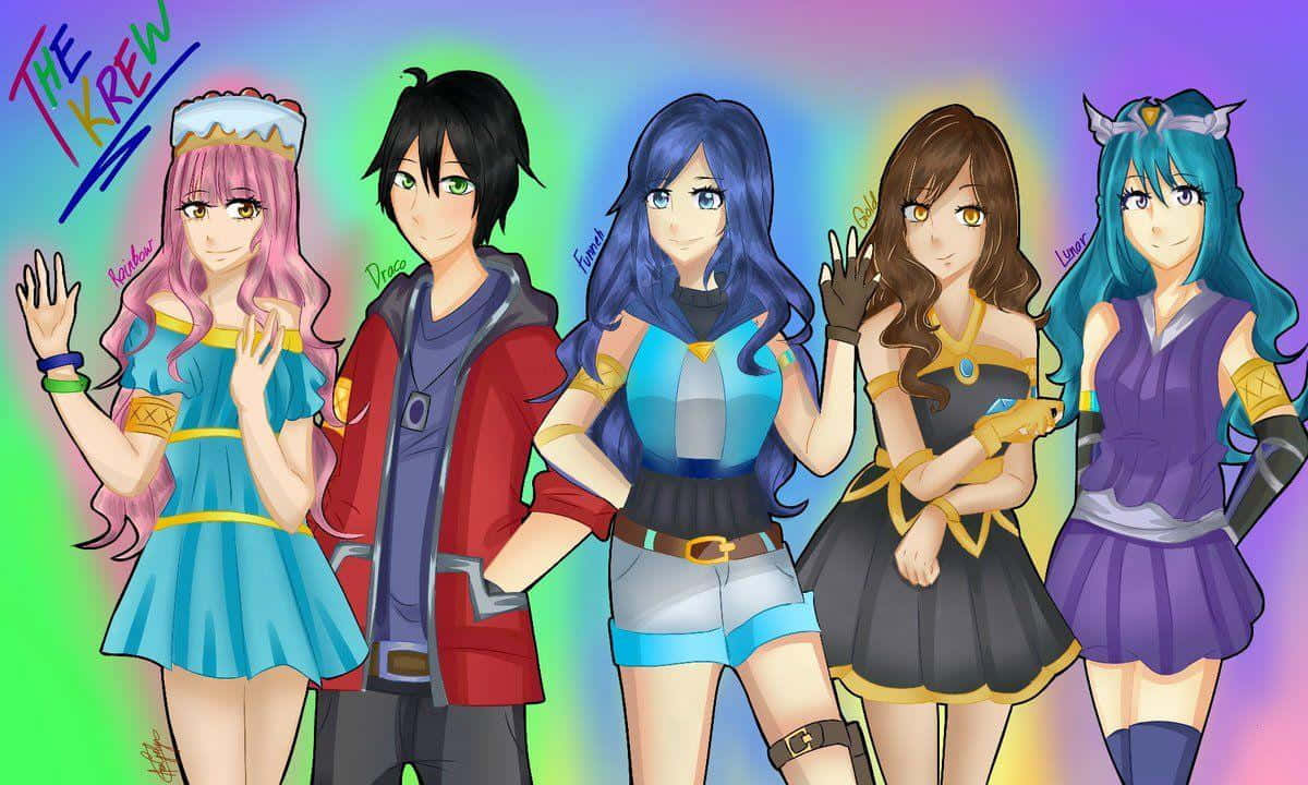 Itsfunneh, iPhone Screen Background, anime-style characters, SD Desktop Wallpaper