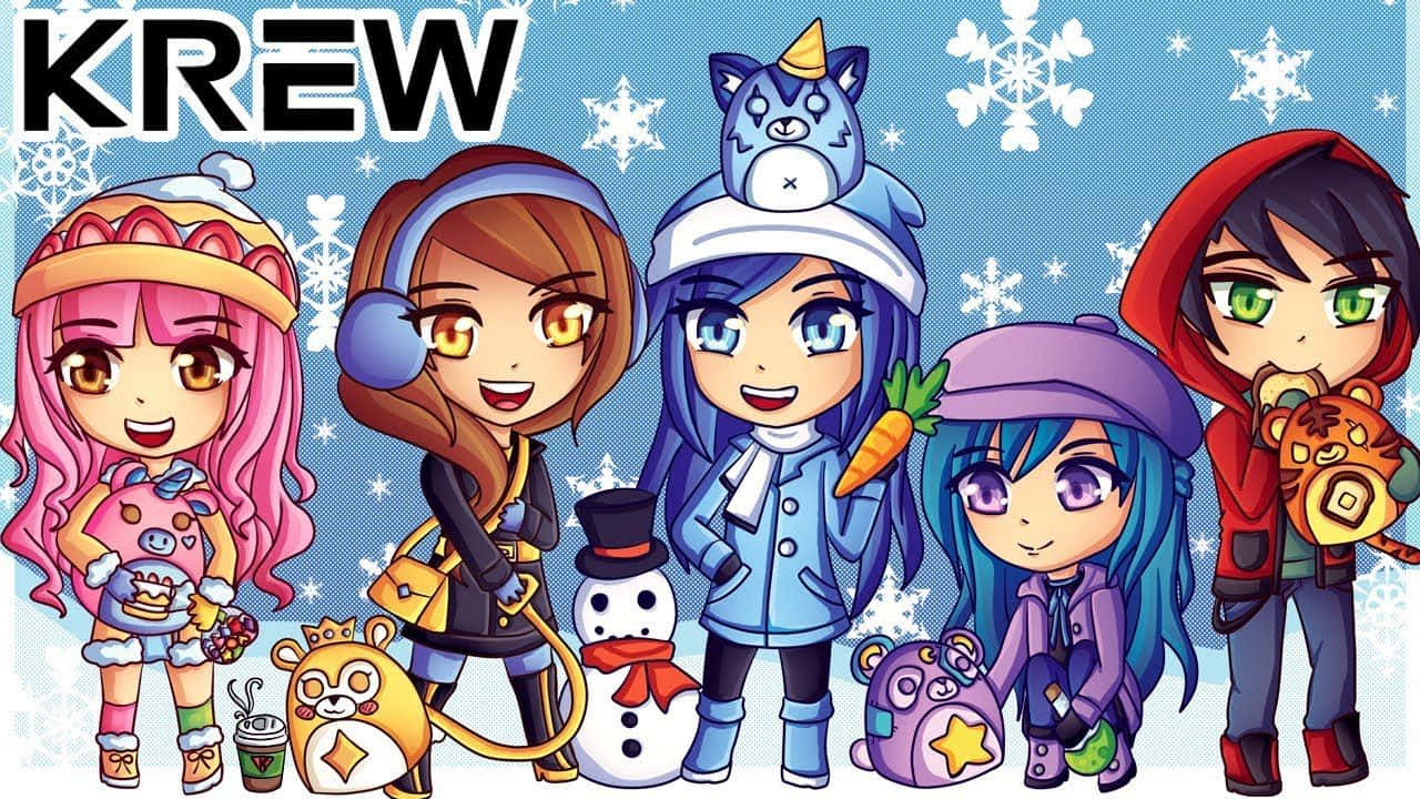 Itsfunneh, iPhone Theme, chibi anime characters, HD Desktop Wallpaper