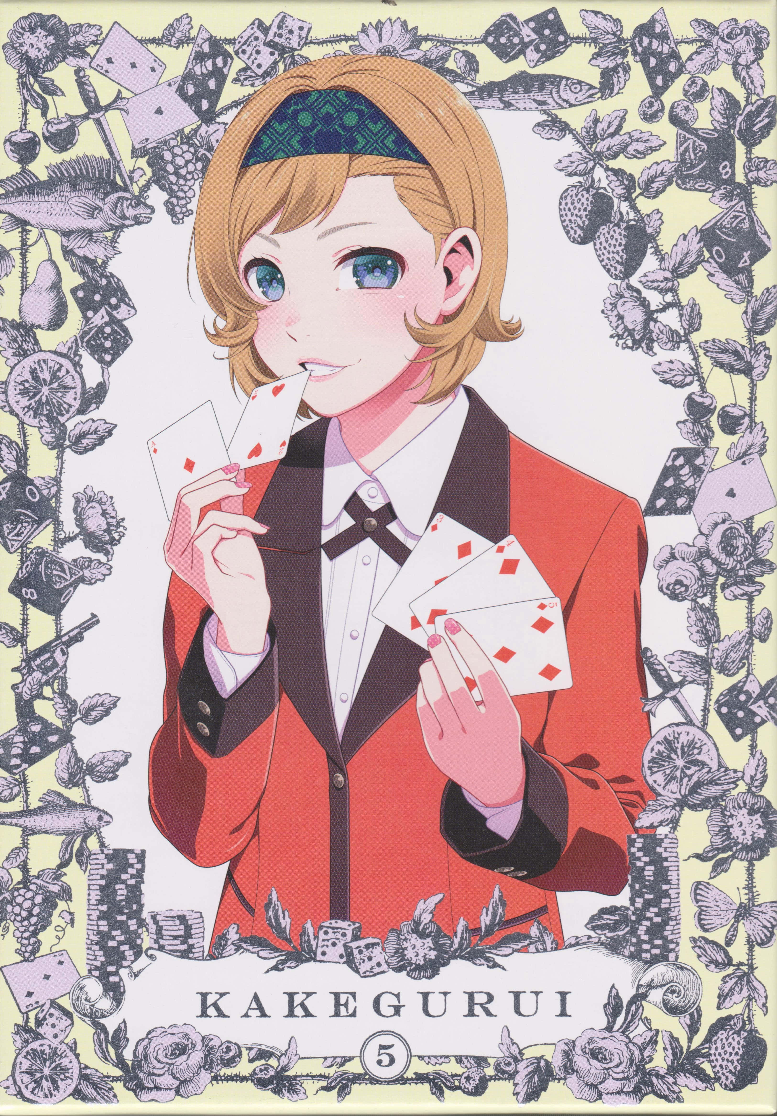 Itsuki Sumeragi, red blazer, playing cards, 4K Phone Wallpaper