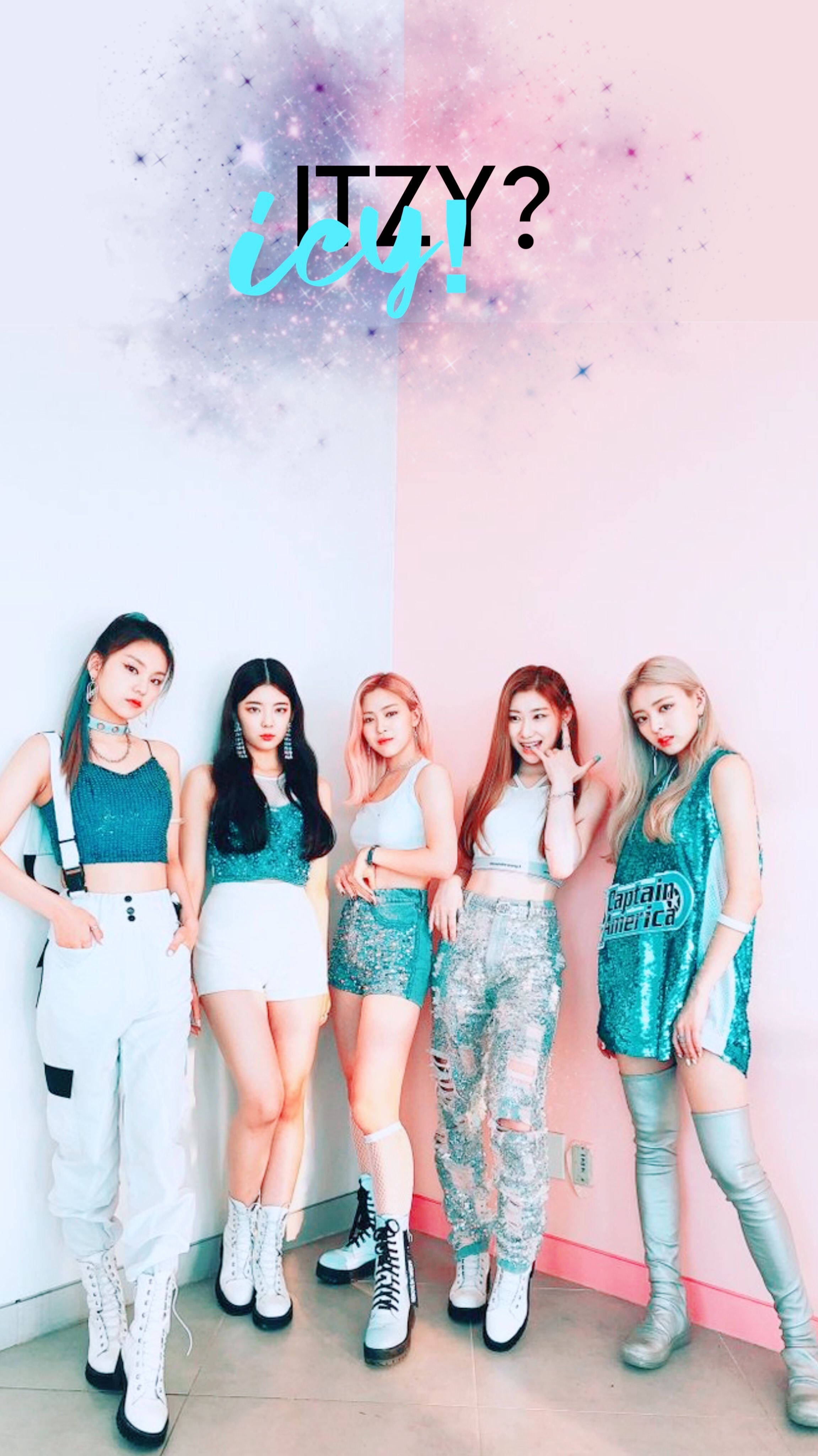 ITZY, icy, glittering teal outfits, 4K Phone Wallpaper