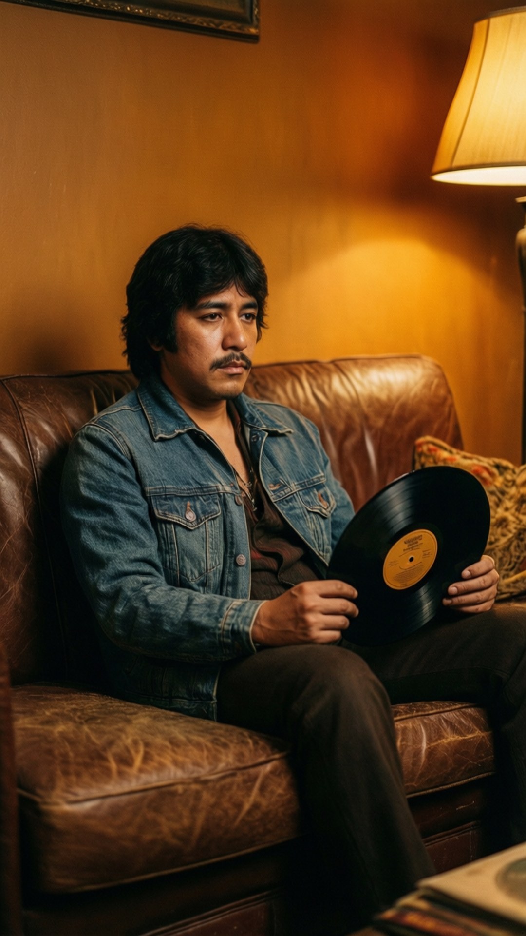 Ivan Cornejo, vinyl record, retro setting, Full HD Phone Wallpaper