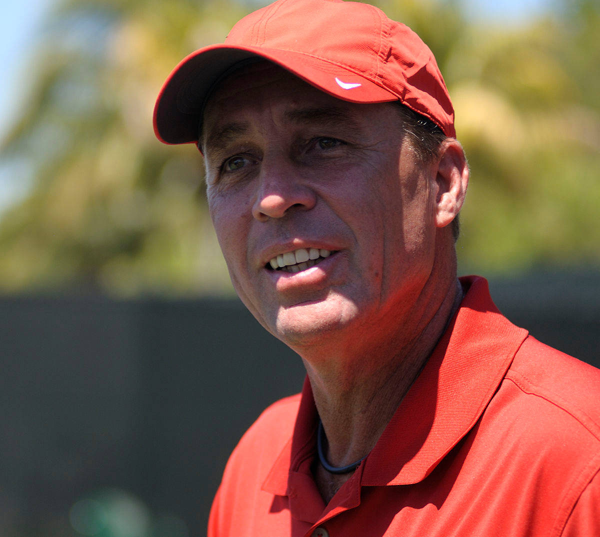 Ivan Lendl, red cap, red polo shirt, SD Desktop Wallpaper