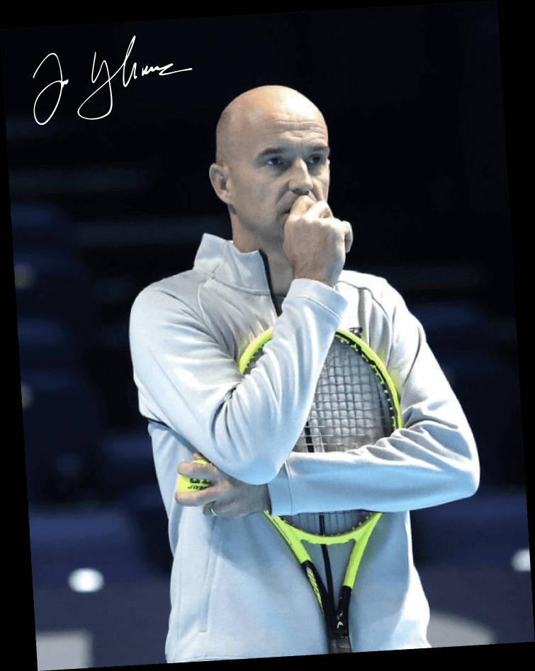 Ivan Ljubicic, neon yellow racket, light gray jacket, SD Phone Wallpaper