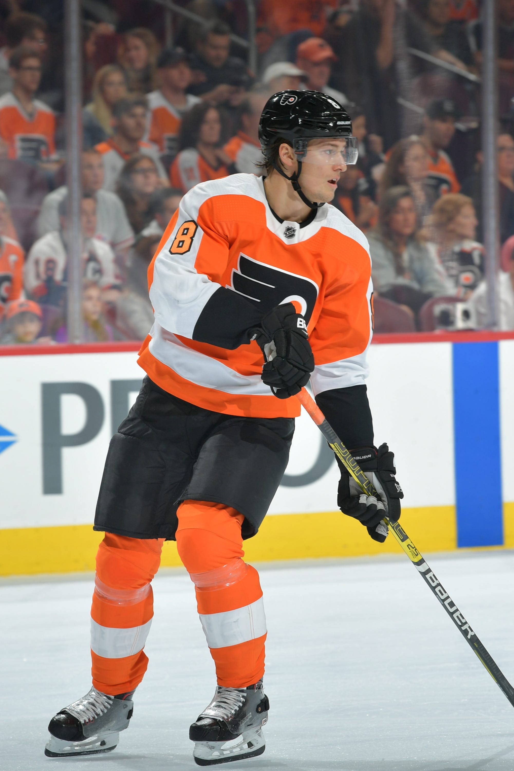 Ivan Provorov, orange and black gear, ice, 2K Phone Wallpaper