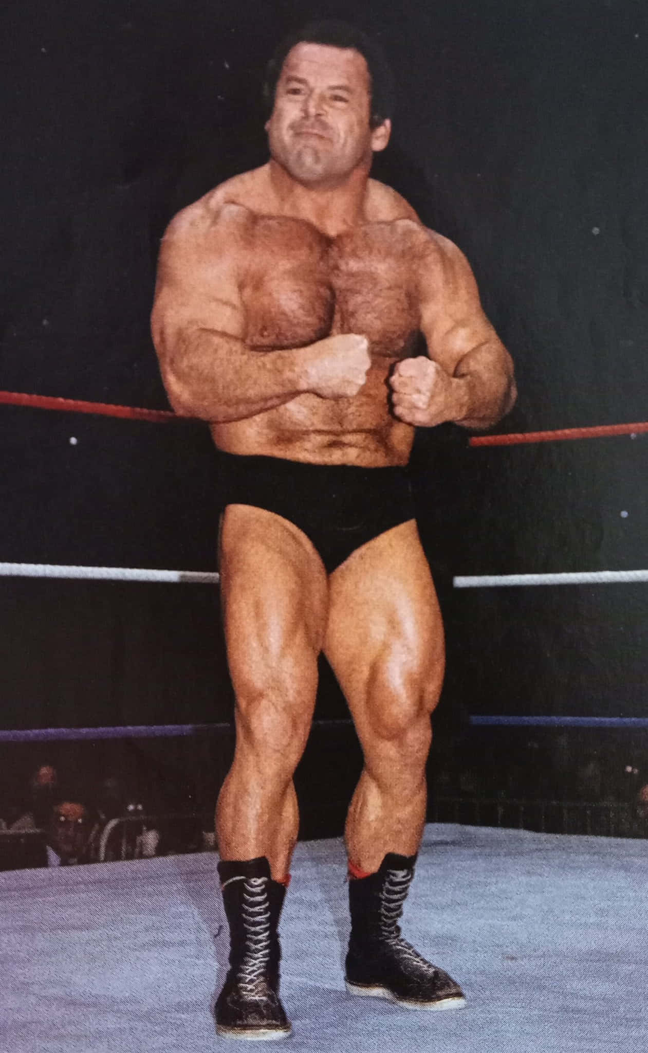 Ivan Putski, wrestling ring, black trunks, Full HD Phone Wallpaper
