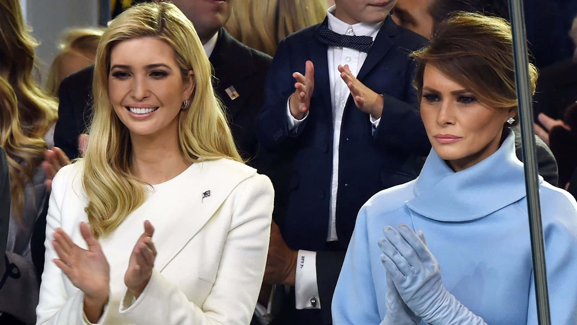 Ivana Trump, clapping her hands, formal attire, Full HD Desktop Wallpaper
