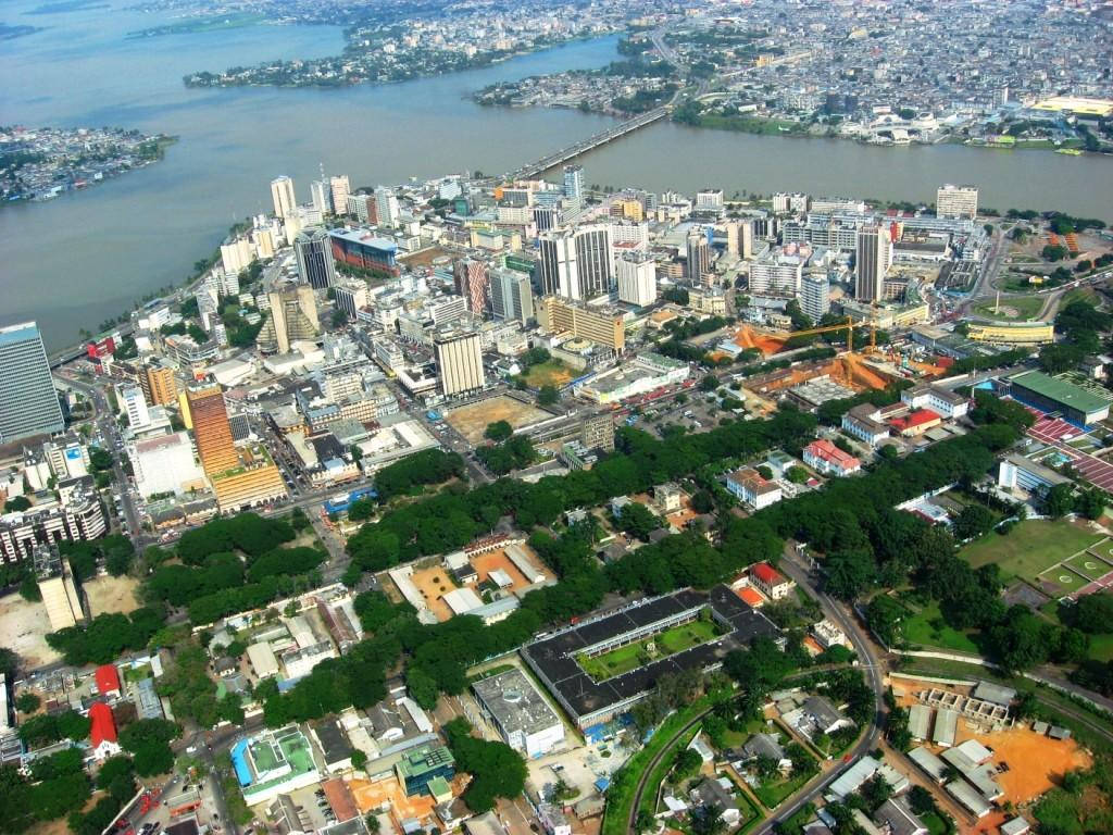 Ivory Coast, aerial city view, bustling cityscape, SD Desktop Wallpaper