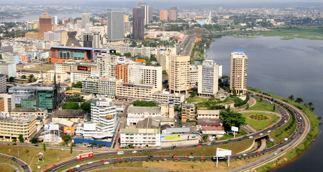 Ivory Coast, tall buildings, aerial view, SD Desktop Wallpaper