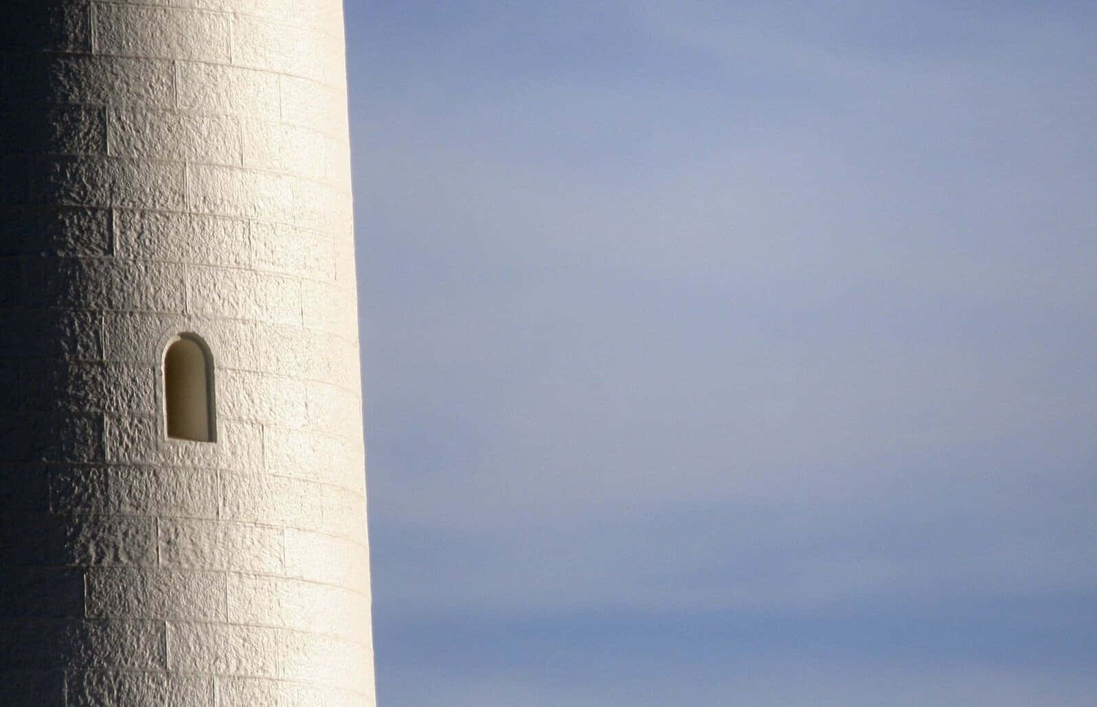ivory tower, white stone lighthouse tower, small arched window, HD Desktop Wallpaper