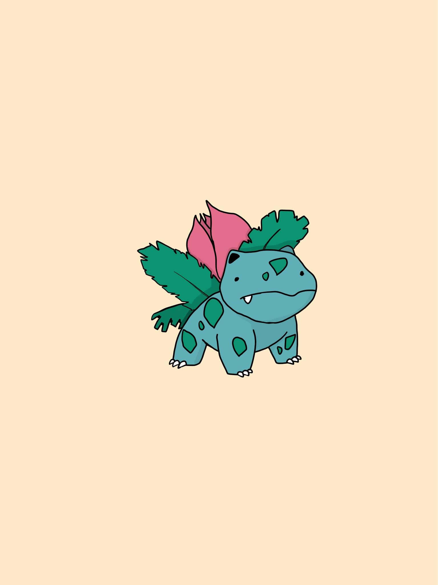 Ivysaur, blue, green leaves, Full HD Phone Wallpaper